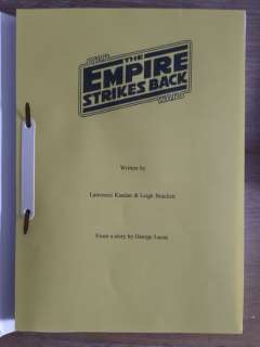 Star Wars Episode V: the Empire Strikes Back | Star Wars Episode V: The Empire Strikes Back - Full Screen Play FilmScript | Catawiki