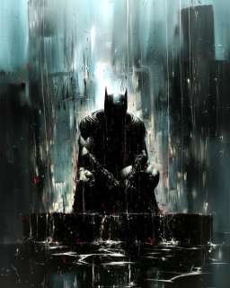 Artxlife - The Dark Knight in the Rain | Catawiki