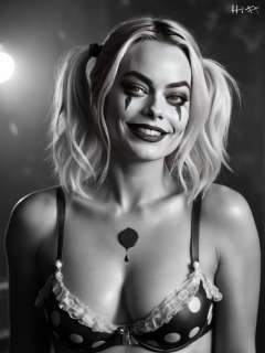 Jacob Hitt - Canvas ready-to-hang - Margot Robbie as Harley Quinn - w/COA listed artist | Catawiki