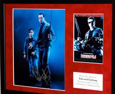 Terminator 2: Judgment Day - Edward Furlong (John Connor) Premium Framed, signed, Certificate of Authenticity | Catawiki