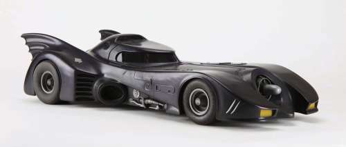Batmobile filming miniature with cocooned maquette from Batman | Profiles in History
