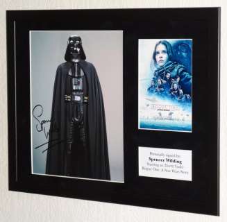 Star Wars: Rogue One - Spencer Wilding (Darth Vader) Premium Framed, signed, Certificate of Authenticity