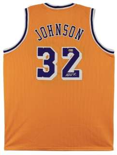 They Call Me Magic - NBA - Magic Johnson - Autograph Yellow Custom Basketball Jersey - With COA | Catawiki