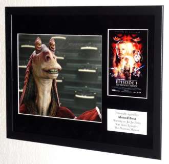 Star Wars Episode I: The Phantom Menace - Ahmed Best (Jar Jar Binks) Premium Framed, signed, Certificate of Authenticity