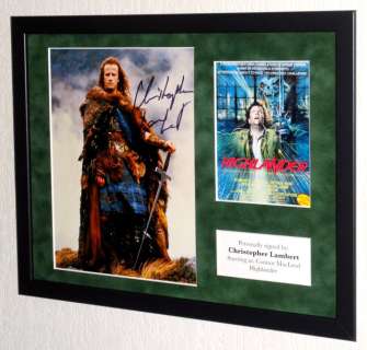 Highlander - Christopher Lambert (Connor MacLeod) Framed, signed + COA & Photo signing | Catawiki