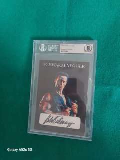 Commando - Card, signed by Arnold Schwarzenegger - Beckett grading services number 17191294 | Catawiki