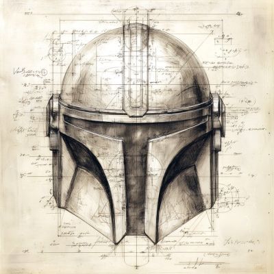 Artxlife - Mandalorian Leonardo Study Drawings [XXL] | Catawiki