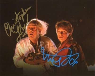 Back to the Future - Double signed by Michael J. Fox + Christopher Lloyd, with Letter of Authenticity - Photo, Autograph | Catawiki