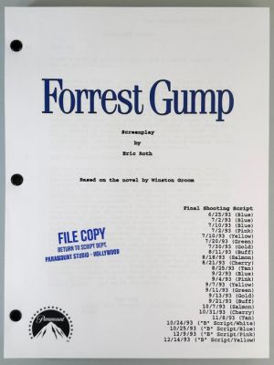 Forrest Gump (1994) - Final Shooting Script - Paramount Pictures | Catawiki