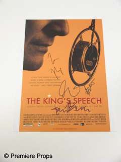 THE KING’S SPEECH - Autographed Poster | Premiere Props