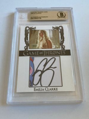 Game of Thrones - Emilia Clarke - Signed Trading Card - Beckett COA | Catawiki