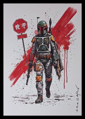 Boba Fett - Series " Tokyo Pop Icons " by Emma Wildfang - Large size | Catawiki