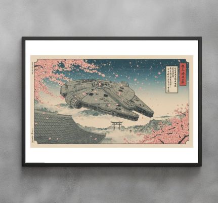 Star Wars - Drifting Between Worlds - Millennium Falcon Star Wars - Signed and Numeroted 3/10 - Sato Hageshi | Catawiki