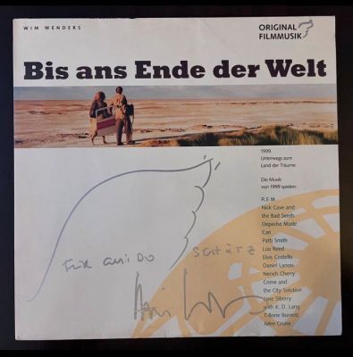Bis ans Ende der Welt - "Until the End of the World" – Signed by Wim Wenders - LP album (stand-alone item) - Stereo - 1991 | Catawiki