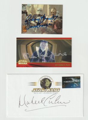 Star Wars - 3x Signed Item - Anthony Forrest, Oliver Ford Davies, Michael Culver (RIP) as Captain Needa | Catawiki