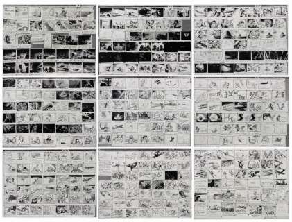 Master Set of The Gremlins Storyboard Artwork. | Van Eaton Galleries