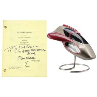 MY FAVORITE MARTIAN (1999) - Lot 1041 - Ray Walston-Autographed Annotated Bound Script with Spaceship Model Miniature