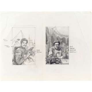 LANDO CALRISSIAN AND THE MINDHARP OF SHARU (1983) - Lot 1337 - Hand-Drawn Ralph McQuarrie Cover Concept Sketches