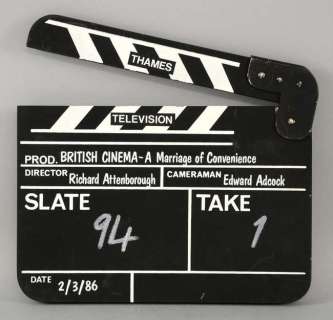 Richard Attenborough - A Marriage Of Convenience, a wooden clapperboard made for the production,… | Ewbank’s
