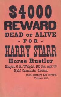 Lot 109 - RARE Bonanza wanted poster