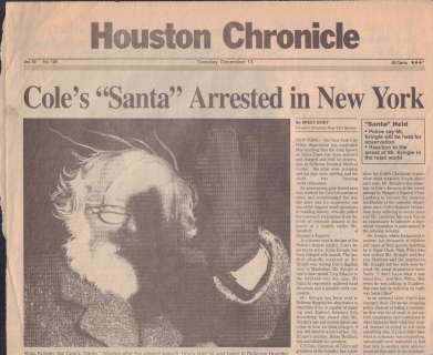 Lot 183 - Miracle on 34th Street prop newspaper