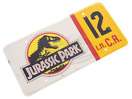 Jurassic Park - Nedry’s Jeep License Plate #12 | ScreenUsed