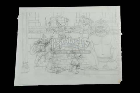 GOLDEN VOYAGE OF SINBAD, THE (1973) - Lot 185 - Ray Harryhausen Hand-Drawn Concept of Kali