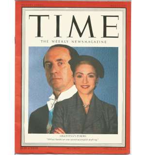 Evita movie prop - Time magazine showing Madonna on the cover as Evita, used on screen | Piece of the Past