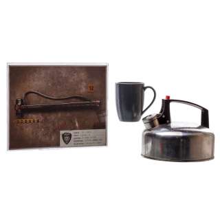 Lot #138 – Samaritan Albert Casler Martin Starr Screen Used Tea Kettle Mug & Evidence Photo W/ Frame Sc 62