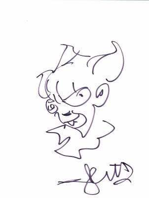 Andy Muschietti Director of IT Signed & Sketched 8.5x11 Pennywise the Dancing Clown Original Art Drawing | SWAU