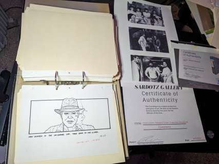 Original Indiana Jones Temple of Doom Storyboard Movie Prop Spielberg Lucas | Mynt Auctions