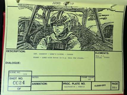 Original Star Wars Empire Strikes Back Storyboards X-Wing Luke COA | Mynt Auctions