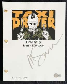Lot 1075 - Martin Scorsese Signed Taxi Driver Script Beckett Authenticated