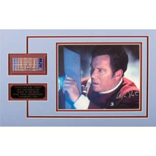 Star Trek: Generations Isolinear Chip & William Shatner Signed Photo | Blacksparrow