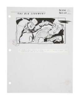 The Big Lebowski | One Page, Scene 10 / Set-Up 10 | "Bowling Scene 2" Original Storyboard | Julien’s