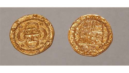 Lot of 2 Screen Used "Pirates of the Carribean" Gold Doubloons | Piece of the Past