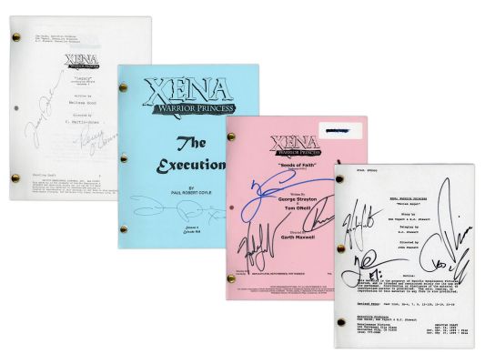 Lot 242 - (4) Xena Warrior Princess Signed Script Group | Weiss Auctions