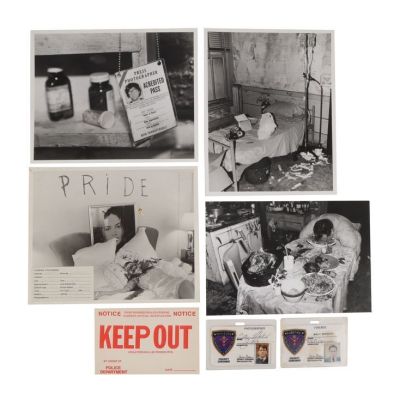 SEVEN (1995) - Lot #930 : Four Evidence Photographs, Two IDs and Police Sticker