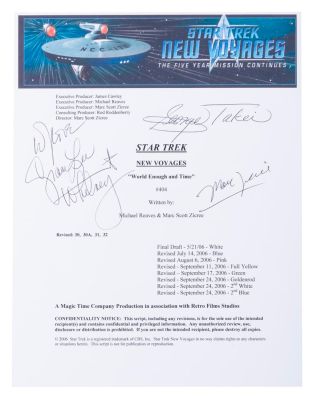 A Multi-Signed "Star Trek: New Voyages" Script Cover. | Van Eaton Galleries