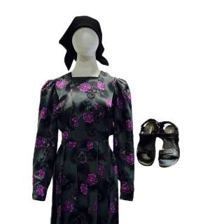 Women Talking Salome’s Long Sleeve Dress, Slip, Prayer Cover, Pocket & Sandals | VIP Fan Auctions