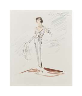 Lot 150 - Natalie Wood | 1964 Costumes Design Sketch by Edith Head from "Sex and the Single Girl"