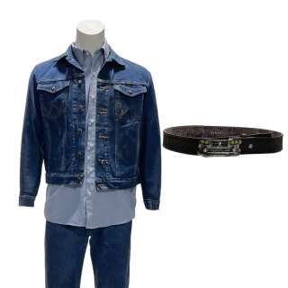 Dark Harvest Mitch Crenshaw’s West Mulholland Jacket, Button-up Shirt, Jeans, Socks & Belt | VIP Fan Auctions