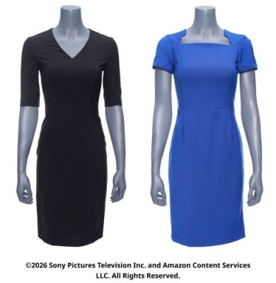 THE BOYS (T.V. SERIES, 2019-2026) - Lot #88: Pair of Victoria Neuman‘s Season Two Black and Blue Dresses