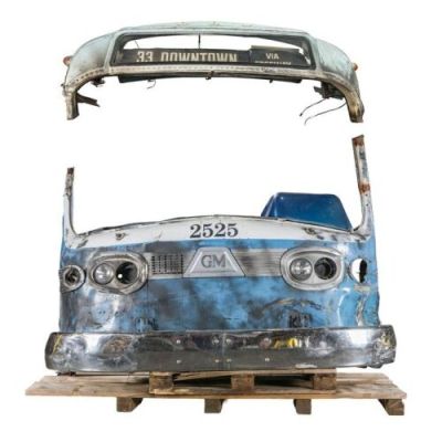Speed (1994) | Lot 536 : Pair of Full-Size Distressed Bus Front Chassis Panels | Propstore