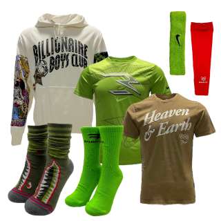 The Underdoggs Dwayne Caleb Dixon Screen Worn Short Sleeve Shirt Set, Sleeve, Socks Set, Headband & Sweatshirt Ch Multiple Sc Multiple | VIP Fan Auctions