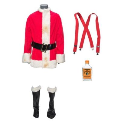 BAD SANTA (2003) - Lot #24 : Willie Soke‘s (Billy Bob Thornton) Santa Costume Components and Bottle