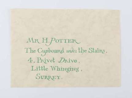 Harry Potter and the Philosopher’s Stone (2001) Production made sealed unopened Hogwarts Invitation… | Ewbank’s