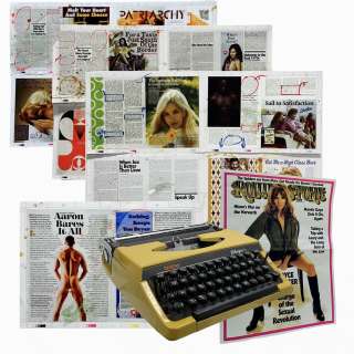Minx Joyce Ophelia Lovibond Screen Used Typewriter , Assorted Magazine Pages(Wide) Pages Are Sticky & Article Ep 202, 204, 206 | VIP Fan Auctions