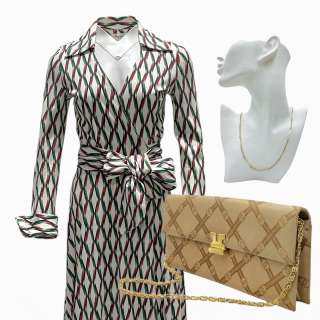 Minx Joyce Ophelia Lovibond Screen Worn Midi Dress, Necklace & Bag Ch 1-2 Ep 206 | VIP Fan Auctions