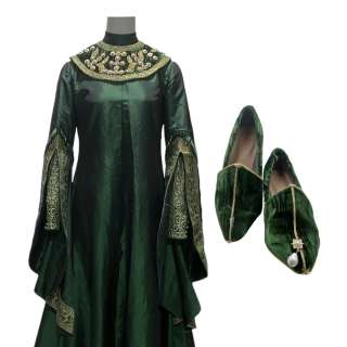 Vikings Valhalla Empress Zoe (Sofya Lebedeva) Screen Worn Gown, Collar & Heels Sc 733 Ep 307 | VIP Fan Auctions